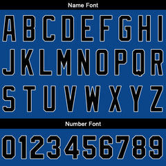 Benutzerdefinierte Authentisch Baseball-Trikot Royal-Schwarz