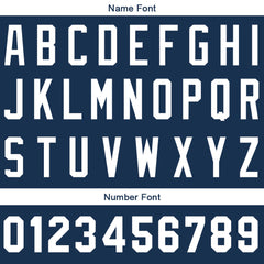 Benutzerdefinierte Authentisch Baseball-Trikot Marine-Weiß