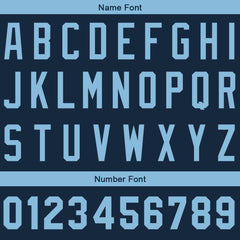 Benutzerdefinierte Authentisch Baseball-Trikot Marine-Hellblau