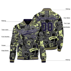 Benutzerdefinierte Gelb Varsity-Jacke. Letterman-Jacke für Männer, Frauen und Jugendliche