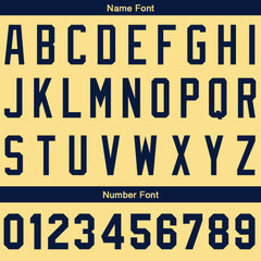 Benutzerdefinierte Authentisch Baseball-Trikot Gold-Marine