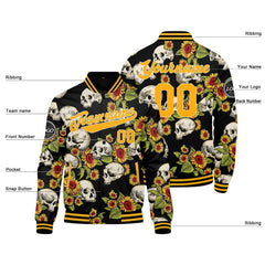 Benutzerdefinierte Sonnenblumen Varsity-Jacke. Letterman-Jacke für Männer, Frauen und Jugendliche