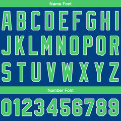 Benutzerdefinierte Authentisch Baseball-Trikot Royal-Grün