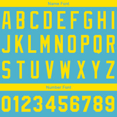 Benutzerdefinierte Authentisch Baseball-Trikot Hellblau-Gelb