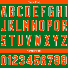 Benutzerdefinierte Authentisch Baseball-Trikot Kelly Grün-Orange