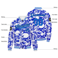 Benutzerdefinierte Dunkelblau Varsity-Jacke. Letterman-Jacke für Männer, Frauen und Jugendliche