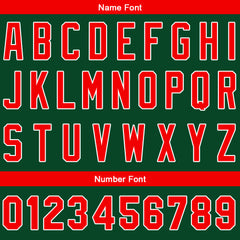 Benutzerdefinierte Authentisch Baseball-Trikot Dunkel Grün-Rot