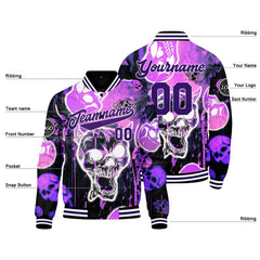 Benutzerdefinierte Lila Varsity-Jacke. Letterman-Jacke für Männer, Frauen und Jugendliche