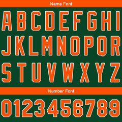 Benutzerdefinierte Authentisch Baseball-Trikot Dunkelgrün-Orange