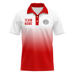 Benutzerdefinierte Rot Fußball Polo-Shirts Fügen Sie Ihr Einzigartiges hinzu Logo/Name/Nummer