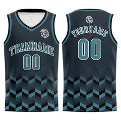 Benutzerdefinierter Preußisches Blau Basketball Jersey Uniform Anzug gedruckt Ihr Logo Name Nummer