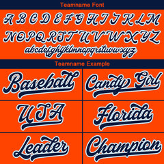 Benutzerdefinierte Authentisch Baseball-Trikot Orange Netz