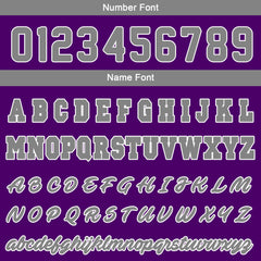 Benutzerdefinierte Varsity-Jacke. Letterman-Jacke für Männer, Frauen und Jugendliche Lila Grau