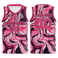 Benutzerdefinierter Rosa Basketball Jersey Uniform Anzug gedruckt Ihr Logo Name Nummer