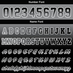 Benutzerdefinierte Verlauf Varsity-Jacke. Letterman-Jacke Grau Schwarz