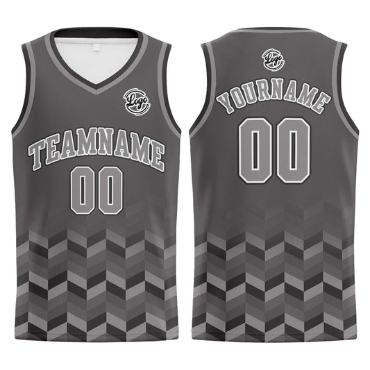 Benutzerdefinierter Grau Basketball Jersey Uniform Anzug gedruckt Ihr Logo Name Nummer