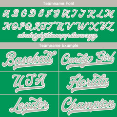 Benutzerdefinierte Authentisch Baseball-Trikot Grün Netz