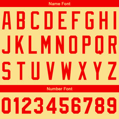 Benutzerdefinierte Authentisch Baseball-Trikot Gold-Rot