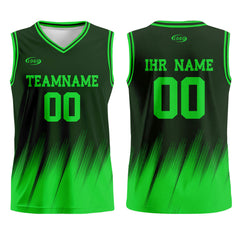 Benutzerdefinierter Olivgrün Hellgrün Basketball Jersey Uniform Anzug gedruckt Ihr Logo Name Nummer