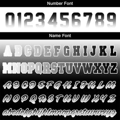 Benutzerdefinierte Verlauf Varsity-Jacke. Letterman-Jacke Weiß Schwarz