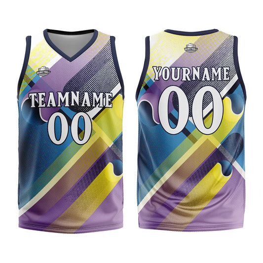 Angefertigte Marine Lila Basketball-Trikots für Männer und Frauen, Uniformen, geeignet für Kinder und Erwachsene, personalisierte Trikots