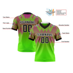 Benutzerdefinierte Lila Grün Reversibel Fußball Trikot Personalisierte Gradient Fußball Shirts für Männer gedruckt Team Name Nummer Logo