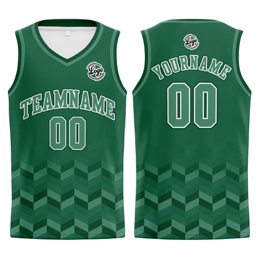 Benutzerdefinierter Grün Basketball Jersey Uniform Anzug gedruckt Ihr Logo Name Nummer