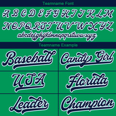 Benutzerdefinierte Authentisch Baseball-Trikot Grün Netz