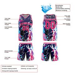 Benutzerdefinierter Rot Basketball Jersey Uniform Anzug gedruckt Ihr Logo Name Nummer