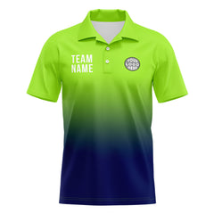 Benutzerdefinierte Neon Grün Marine Fußball Polo-Shirts Fügen Sie Ihr Einzigartiges hinzu Logo/Name/Nummer