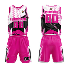 Benutzerdefinierter Rosa Basketball Jersey Uniform Anzug gedruckt Ihr Logo Name Nummer
