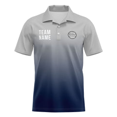 Benutzerdefinierte Grau Marine Fußball Polo-Shirts Fügen Sie Ihr Einzigartiges hinzu Logo/Name/Nummer