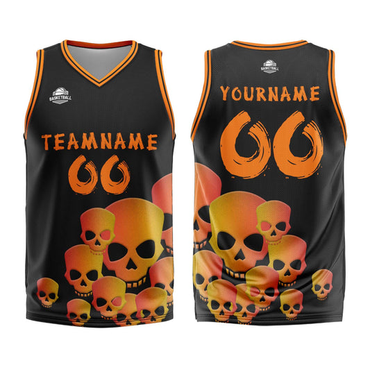 Benutzerdefinierter Orange Basketball Jersey Uniform Anzug gedruckt Ihr Logo Name Nummer