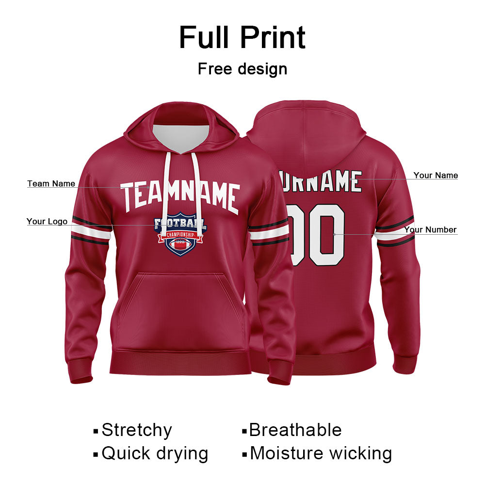 Benutzerdefinierter Sweatshirt-Hoodie für Mann, Frau, Mädchen, Junge. Drucken Sie Ihr Logo, Ihren Namen und Ihre Nummer