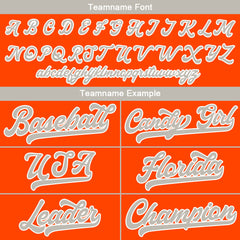 Benutzerdefinierte Authentisch Baseball-Trikot Orange Netz