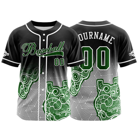 Benutzerdefiniert Schwarz Grau Grün Baseball Uniformen Drucken für Jungs Mädchen und Kinder Machen Ihr Team Mehr Vielfältig