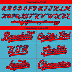 Benutzerdefinierte Authentisch Baseball-Trikot Hellblau Netz