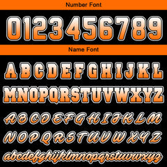 Benutzerdefinierter Orange Schwarz Hoodie für Mann, Frau, Mädchen, Junge. Drucken Sie Ihr Logo, Ihren Namen und Ihre Nummer