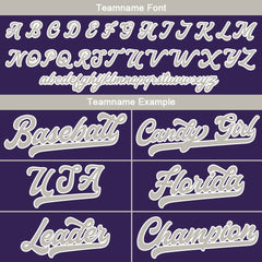 Benutzerdefinierte Authentisch Baseball-Trikot Lila Netz