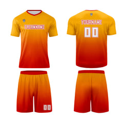 Benutzerdefinierte Orange Rot Trikots für Männer Frauen Personalisierte Fußball Uniformen für Erwachsene und Kind