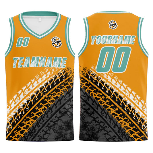 Benutzerdefinierter Hellorange Basketball Jersey Uniform Anzug gedruckt Ihr Logo Name Nummer