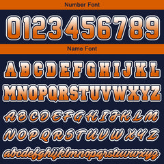 Benutzerdefiniert Marine Orange Hoodie Personalisiert Männer Pullover Hoodie Gedruckt Team Name Number Logo für Frauen