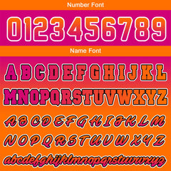 Benutzerdefinierte Verlauf Varsity-Jacke. Letterman-Jacke Rose Orange