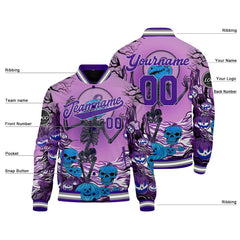 Benutzerdefinierte Lila Varsity-Jacke. Letterman-Jacke für Männer, Frauen und Jugendliche