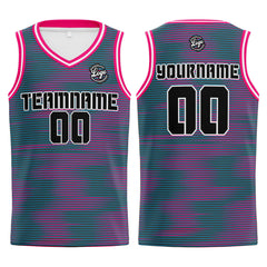 Benutzerdefinierter Grau Rosa Basketball Jersey Uniform Anzug gedruckt Ihr Logo Name Nummer