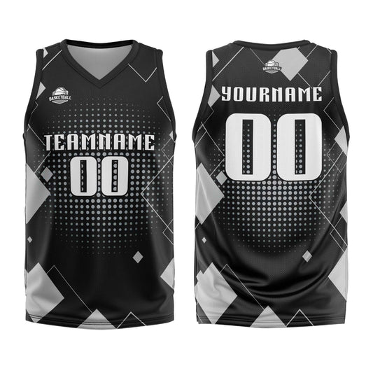 Benutzerdefinierter Schwarz Basketball Jersey Uniform Anzug gedruckt Ihr Logo Name Nummer