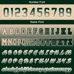 Benutzerdefinierte Verlauf Varsity-Jacke. Letterman-Jacke Khaki Dunkelgrün