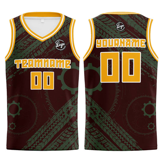 Benutzerdefinierter Burgund Basketball Jersey Uniform Anzug gedruckt Ihr Logo Name Nummer