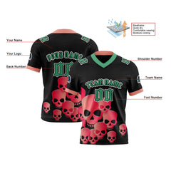 Benutzerdefinierte Schwarz Rot Reversibel Fußball Trikot Personalisierte Gradient Fußball Shirts für Männer gedruckt Team Name Nummer Logo