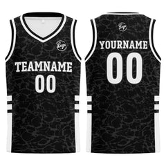 Benutzerdefinierter Schwarz Basketball Jersey Uniform Anzug gedruckt Ihr Logo Name Nummer